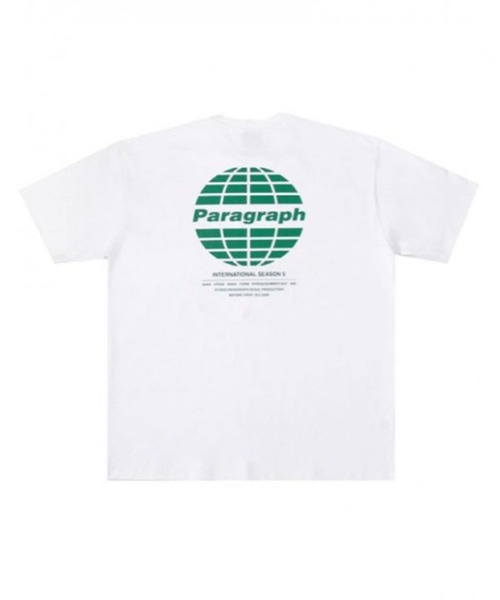 Paragraph(パラグラフ)の「【Paragraph】ラウンドロゴプリント半袖Tシャツ/№28(Tシャツ/カットソー・メンズ・ホワイト/ブラック/ネイビー/グレー/グリーン/チャコール・フリ-)」の2枚目の写真