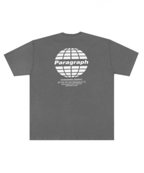 Paragraph(パラグラフ)の「【Paragraph】ラウンドロゴプリント半袖Tシャツ/№28(Tシャツ/カットソー・メンズ・ホワイト/ブラック/ネイビー/グレー/グリーン/チャコール・フリ-)」の4枚目の写真
