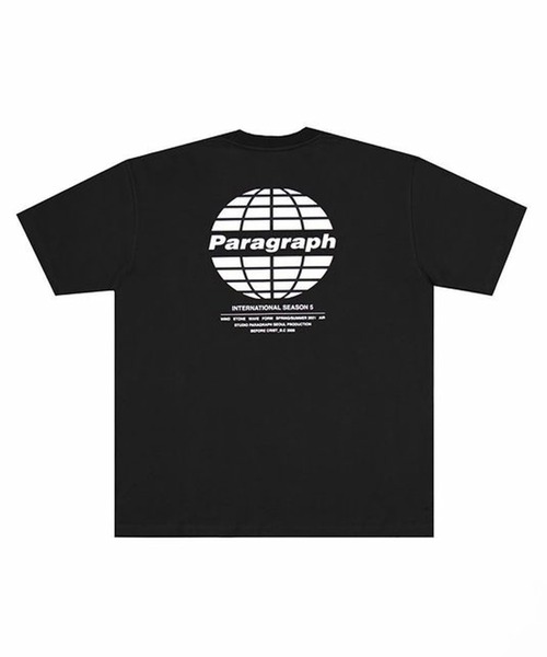 Paragraph(パラグラフ)の「【Paragraph】ラウンドロゴプリント半袖Tシャツ/№28(Tシャツ/カットソー・メンズ・ホワイト/ブラック/ネイビー/グレー/グリーン/チャコール・フリ-)」の3枚目の写真