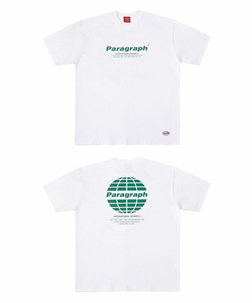Paragraph(パラグラフ)の「【Paragraph】ラウンドロゴプリント半袖Tシャツ/№28(Tシャツ/カットソー・メンズ・ホワイト/ブラック/ネイビー/グレー/グリーン/チャコール・フリ-)」の7枚目の写真