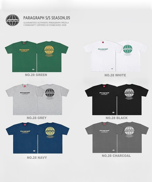 Paragraph(パラグラフ)の「【Paragraph】ラウンドロゴプリント半袖Tシャツ/№28(Tシャツ/カットソー・メンズ・ホワイト/ブラック/ネイビー/グレー/グリーン/チャコール・フリ-)」の13枚目の写真