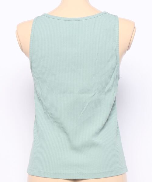 VENCEEXCHANGE（ヴァンスエクスチェンジ）の「リブアシメタンクトップ（タンクトップ・レディース・オリーブ/オフホワイト/ブラウン・M）」の5枚目の写真