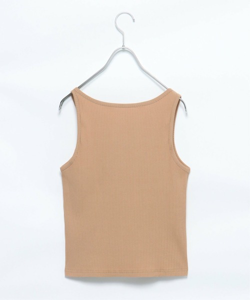 VENCEEXCHANGE（ヴァンスエクスチェンジ）の「リブアシメタンクトップ（タンクトップ・レディース・オリーブ/オフホワイト/ブラウン・M）」の7枚目の写真