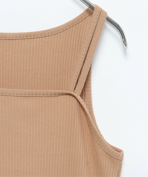 VENCEEXCHANGE（ヴァンスエクスチェンジ）の「リブアシメタンクトップ（タンクトップ・レディース・オリーブ/オフホワイト/ブラウン・M）」の8枚目の写真