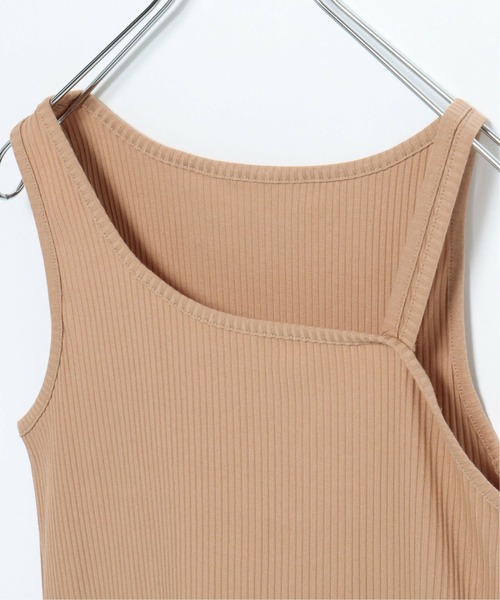 VENCEEXCHANGE（ヴァンスエクスチェンジ）の「リブアシメタンクトップ（タンクトップ・レディース・オリーブ/オフホワイト/ブラウン・M）」の10枚目の写真