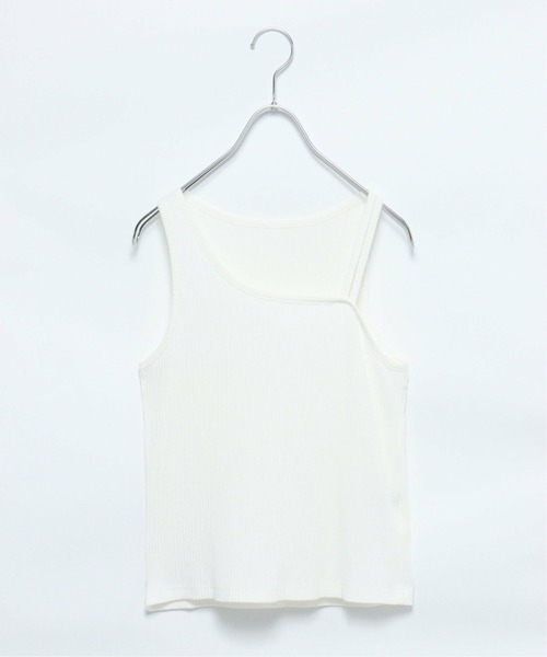 VENCEEXCHANGE（ヴァンスエクスチェンジ）の「リブアシメタンクトップ（タンクトップ・レディース・オリーブ/オフホワイト/ブラウン・M）」の20枚目の写真