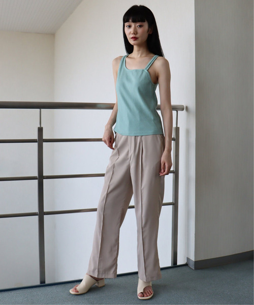 VENCEEXCHANGE（ヴァンスエクスチェンジ）の「リブアシメタンクトップ（タンクトップ・レディース・オリーブ/オフホワイト/ブラウン・M）」の14枚目の写真