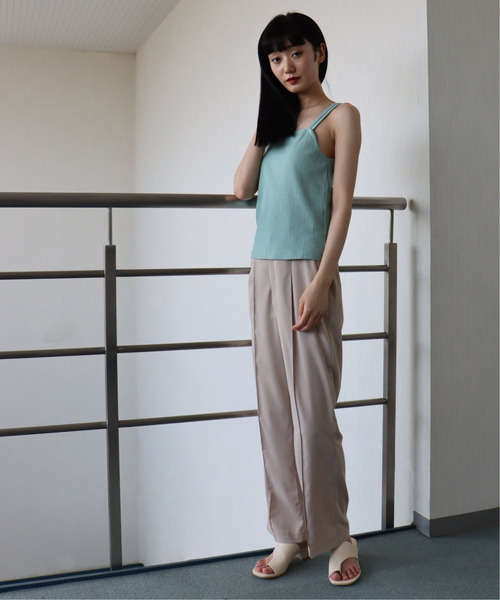 VENCEEXCHANGE（ヴァンスエクスチェンジ）の「リブアシメタンクトップ（タンクトップ・レディース・オリーブ/オフホワイト/ブラウン・M）」の15枚目の写真