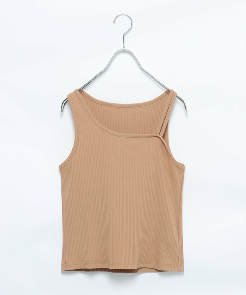 VENCEEXCHANGE（ヴァンスエクスチェンジ）の「リブアシメタンクトップ（タンクトップ・レディース・オリーブ/オフホワイト/ブラウン・M）」の21枚目の写真