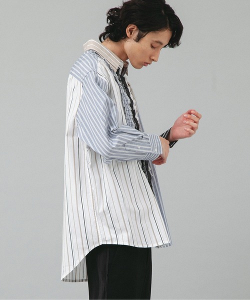 VIKTOR&ROLF（ヴィクター&ロルフ）の「VIKTOR&ROLF(ヴィクター＆ロルフ)マルチフリルストライプシャツ/RUFFLED SHIRT（シャツ/ブラウス・メンズ・マルチ・46/48）」の13枚目の写真