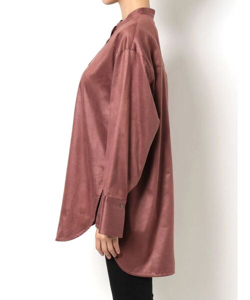 MURUA（ムルーア）の「ノーカラーチンツシャツ（シャツ/ブラウス・レディース・パープル/ブラウン/アイボリー・FREE）」の15枚目の写真