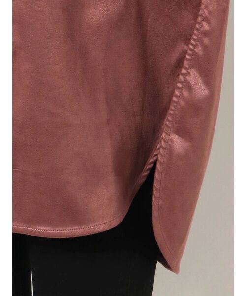 MURUA（ムルーア）の「ノーカラーチンツシャツ（シャツ/ブラウス・レディース・パープル/ブラウン/アイボリー・FREE）」の19枚目の写真