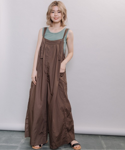 refinedworks（リファインドワークス）の「サロペットパンツ（サロペット/オーバーオール・レディース・ブラウン/グレー/チャコール・FREE）」の4枚目の写真