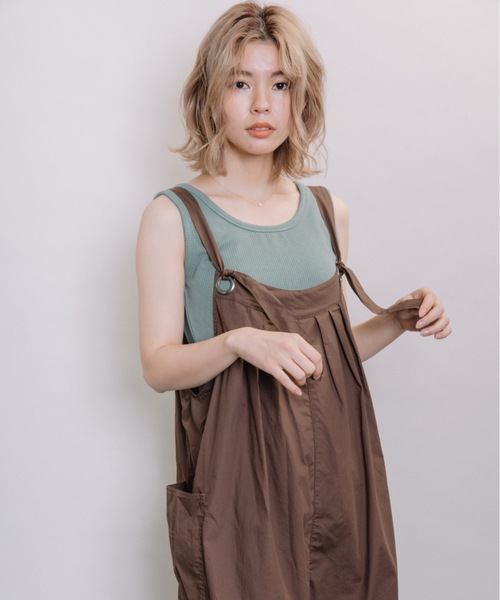 refinedworks（リファインドワークス）の「サロペットパンツ（サロペット/オーバーオール・レディース・ブラウン/グレー/チャコール・FREE）」の6枚目の写真