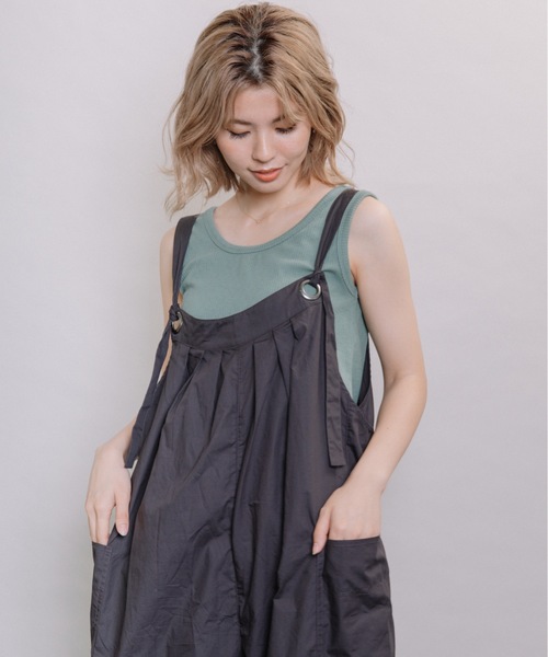 refinedworks（リファインドワークス）の「サロペットパンツ（サロペット/オーバーオール・レディース・ブラウン/グレー/チャコール・FREE）」の7枚目の写真