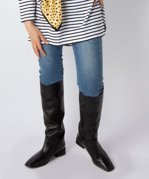 NOLLEY’S（ノーリーズ）の「【FABIO RUSCONI/ ファビオルスコーニ】ロングブーツ（ブーツ・レディース・ブラック/キャメル・38/36/37）」の4枚目の写真