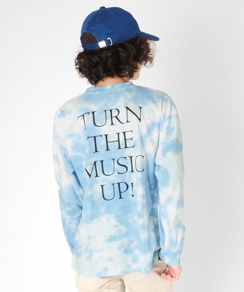 GLAZOS(グラソス)の「天竺・ドロップショルダータイダイバックロゴプリント長袖Tシャツ(Tシャツ/カットソー・キッズ・グレー/ブルー/グリーン・130cm/140cm/150cm/160cm/170cm)」の3枚目の写真