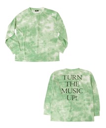 GLAZOS | 天竺・ドロップショルダータイダイバックロゴプリント長袖Tシャツ(Tシャツ/カットソー)