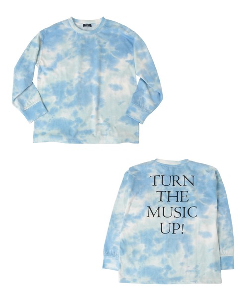 GLAZOS(グラソス)の「天竺・ドロップショルダータイダイバックロゴプリント長袖Tシャツ(Tシャツ/カットソー・キッズ・グレー/ブルー/グリーン・130cm/140cm/150cm/160cm/170cm)」の5枚目の写真