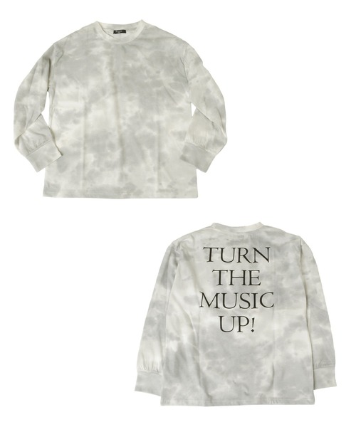 GLAZOS(グラソス)の「天竺・ドロップショルダータイダイバックロゴプリント長袖Tシャツ(Tシャツ/カットソー・キッズ・グレー/ブルー/グリーン・130cm/140cm/150cm/160cm/170cm)」の6枚目の写真