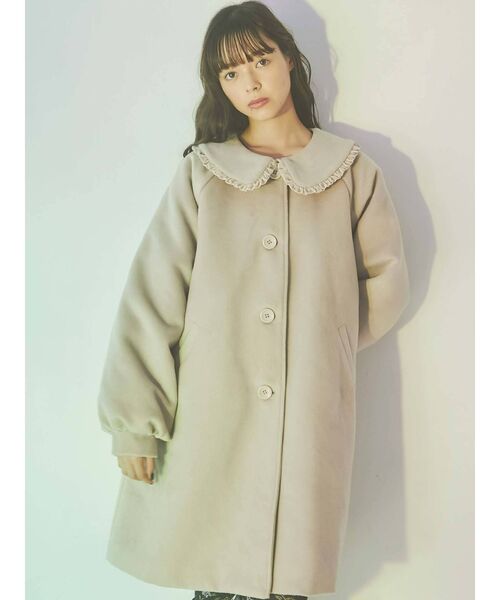 merry jenny（メリージェニー）の「ベロアフリルカラーコート（その他アウター・レディース・ブラック/グリーン/ベージュ・FREE）」の11枚目の写真