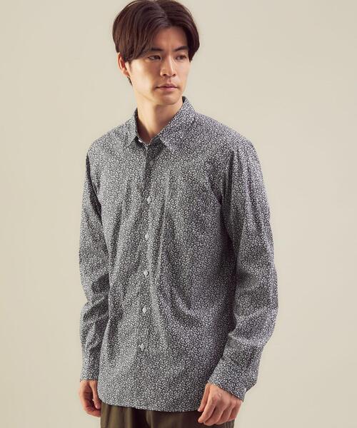 green label relaxing（グリーンレーベルリラクシング）の「＜green label relaxing＞プリント ナロー レギュラーカラー シャツ（シャツ/ブラウス・メンズ・ダークブラウン/ネイビー/グレー・S/M/L/XL）」の2枚目の写真