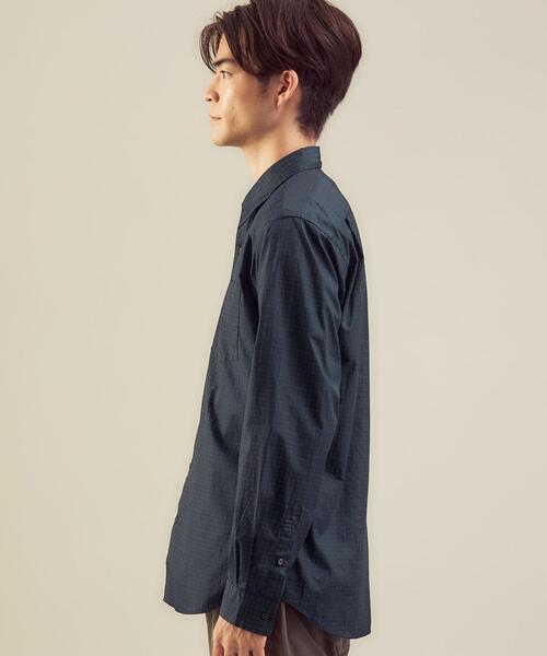 green label relaxing（グリーンレーベルリラクシング）の「＜green label relaxing＞プリント ナロー レギュラーカラー シャツ（シャツ/ブラウス・メンズ・ダークブラウン/ネイビー/グレー・S/M/L/XL）」の7枚目の写真