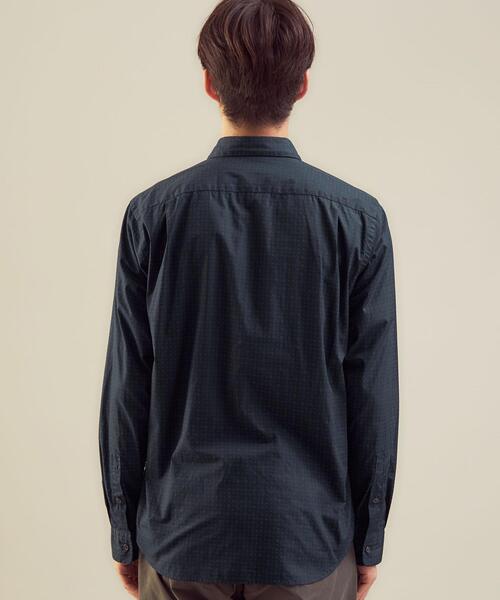 green label relaxing（グリーンレーベルリラクシング）の「＜green label relaxing＞プリント ナロー レギュラーカラー シャツ（シャツ/ブラウス・メンズ・ダークブラウン/ネイビー/グレー・S/M/L/XL）」の9枚目の写真