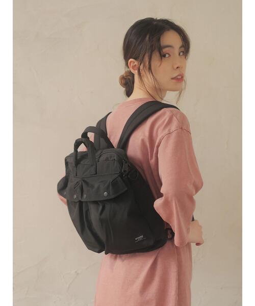 anello(アネロ)の「・anello ペール3WAYトート型リュック*(バックパック/リュック・レディース・ブラック・FREE)」の8枚目の写真