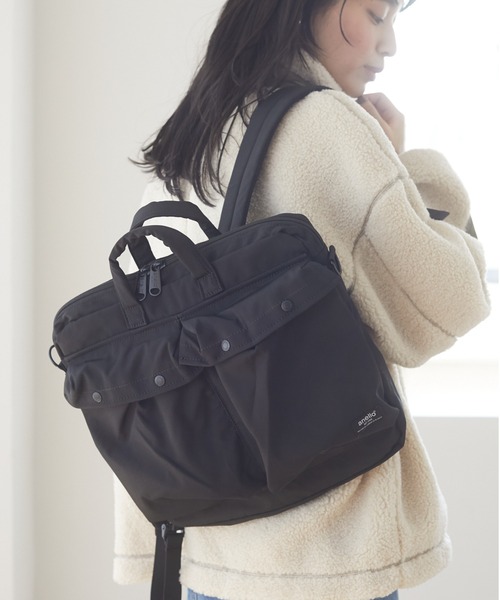 anello(アネロ)の「・anello ペール3WAYトート型リュック*(バックパック/リュック・レディース・ブラック・FREE)」の1枚目の写真