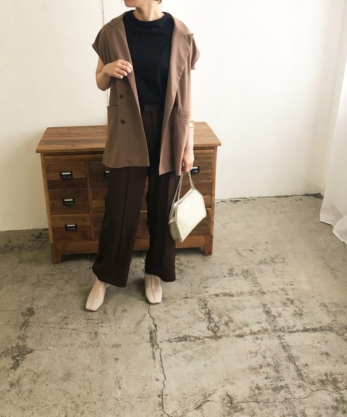 210nouve（トゥージュヌーブ）の「センタープレスワイドパンツ（その他パンツ・レディース・パープル/ブルー/ライトベージュ/ブラウン・FREE）」の13枚目の写真