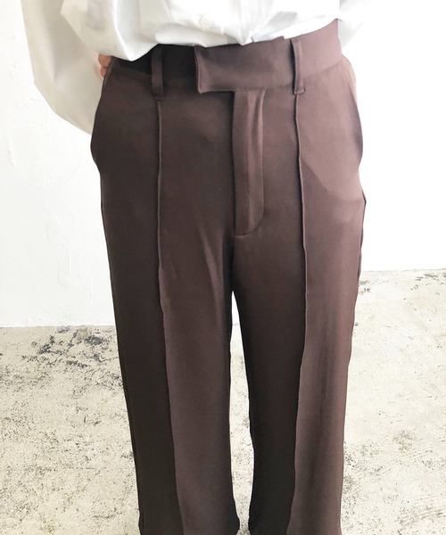 210nouve（トゥージュヌーブ）の「センタープレスワイドパンツ（その他パンツ・レディース・パープル/ブルー/ライトベージュ/ブラウン・FREE）」の17枚目の写真