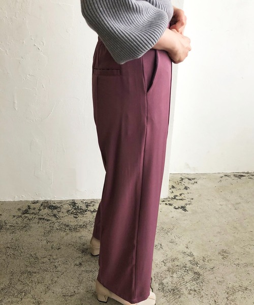 210nouve（トゥージュヌーブ）の「センタープレスワイドパンツ（その他パンツ・レディース・パープル/ブルー/ライトベージュ/ブラウン・FREE）」の11枚目の写真