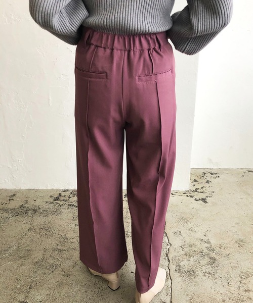 210nouve（トゥージュヌーブ）の「センタープレスワイドパンツ（その他パンツ・レディース・パープル/ブルー/ライトベージュ/ブラウン・FREE）」の12枚目の写真