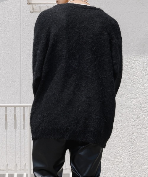 Ellno Loset(エルノロゼット)の「モヘアライクカーディガン(カーディガン/ボレロ・メンズ・ライトグレー/ダークブルー/ブラック/レッド・MEDIUM/LARGE)」の14枚目の写真