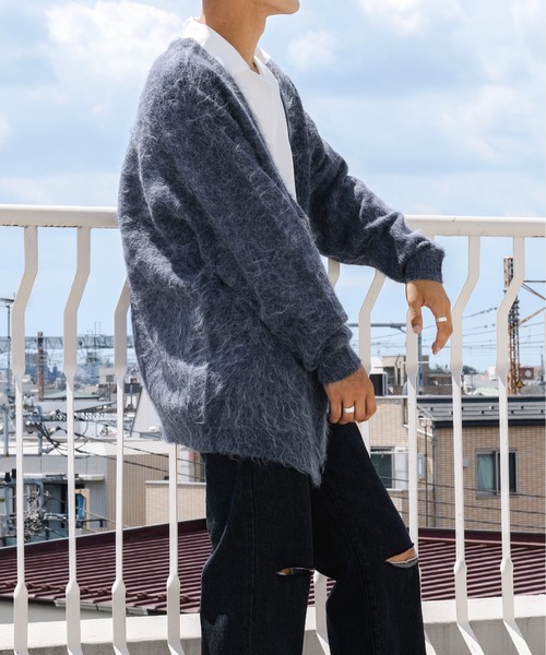 Ellno Loset(エルノロゼット)の「モヘアライクカーディガン(カーディガン/ボレロ・メンズ・ライトグレー/ダークブルー/ブラック/レッド・MEDIUM/LARGE)」の15枚目の写真