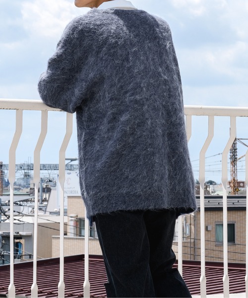 Ellno Loset(エルノロゼット)の「モヘアライクカーディガン(カーディガン/ボレロ・メンズ・ライトグレー/ダークブルー/ブラック/レッド・MEDIUM/LARGE)」の20枚目の写真