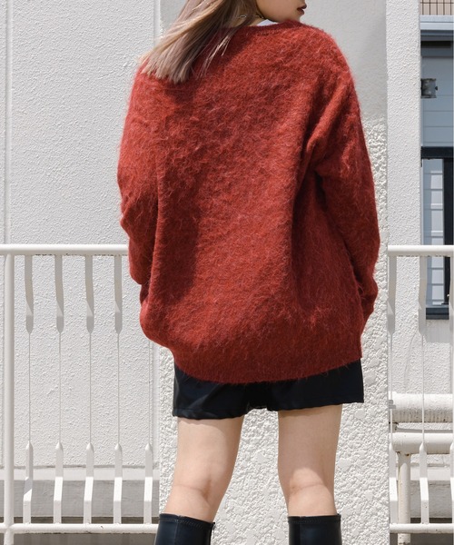 Ellno Loset(エルノロゼット)の「モヘアライクカーディガン(カーディガン/ボレロ・メンズ・ライトグレー/ダークブルー/ブラック/レッド・MEDIUM/LARGE)」の9枚目の写真