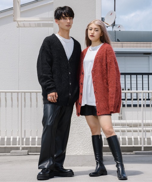 Ellno Loset(エルノロゼット)の「モヘアライクカーディガン(カーディガン/ボレロ・メンズ・ライトグレー/ダークブルー/ブラック/レッド・MEDIUM/LARGE)」の16枚目の写真