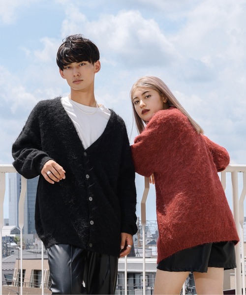 モヘアライク　カーディガン Confirm カーディガン モヘアライク ルーズシルエット