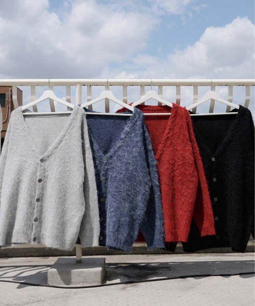 Ellno Loset(エルノロゼット)の「モヘアライクカーディガン(カーディガン/ボレロ・メンズ・ライトグレー/ダークブルー/ブラック/レッド・MEDIUM/LARGE)」の7枚目の写真