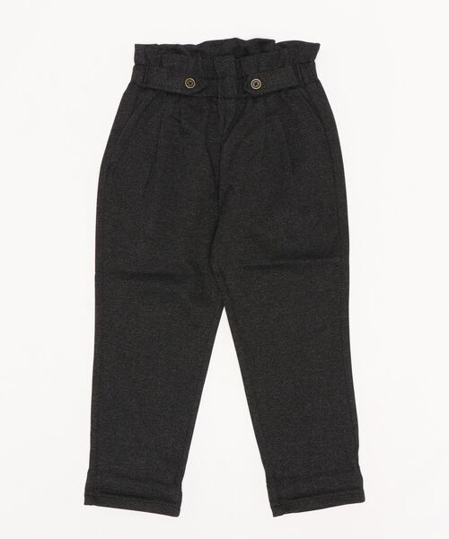 BENETTON (UNITED COLORS OF BENETTON)(ベネトンユナイテッドカラーズオブベネトン)の「キッズハイウエストペーパーバッグ型ストレッチロングパンツG(ハンドバッグ・キッズ・スミクロ・MEDIUM/X-SMALL/X-LARGE/XX-LARGE/SMALL/LARGE)」の4枚目の写真