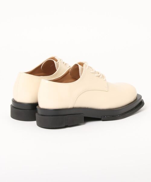 Lui's（ルイス）の「レースアップスクエアトゥボリュームシューズ（ドレスシューズ・レディース・ブラック/アイボリー・23cm/24cm）」の3枚目の写真