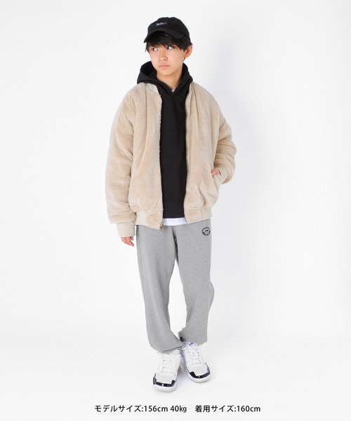 GLAZOS（グラソス）の「薄中綿入り・リバーシブルMA-1（MA-1・キッズ・ブラック/カーキ/ブラウン・130cm/140cm/150cm/160cm/170cm）」の16枚目の写真