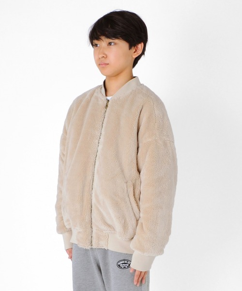 GLAZOS（グラソス）の「薄中綿入り・リバーシブルMA-1（MA-1・キッズ・ブラック/カーキ/ブラウン・130cm/140cm/150cm/160cm/170cm）」の4枚目の写真