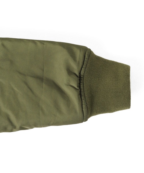 GLAZOS（グラソス）の「薄中綿入り・リバーシブルMA-1（MA-1・キッズ・ブラック/カーキ/ブラウン・130cm/140cm/150cm/160cm/170cm）」の7枚目の写真