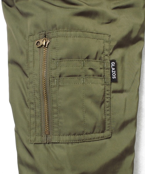 GLAZOS（グラソス）の「薄中綿入り・リバーシブルMA-1（MA-1・キッズ・ブラック/カーキ/ブラウン・130cm/140cm/150cm/160cm/170cm）」の21枚目の写真