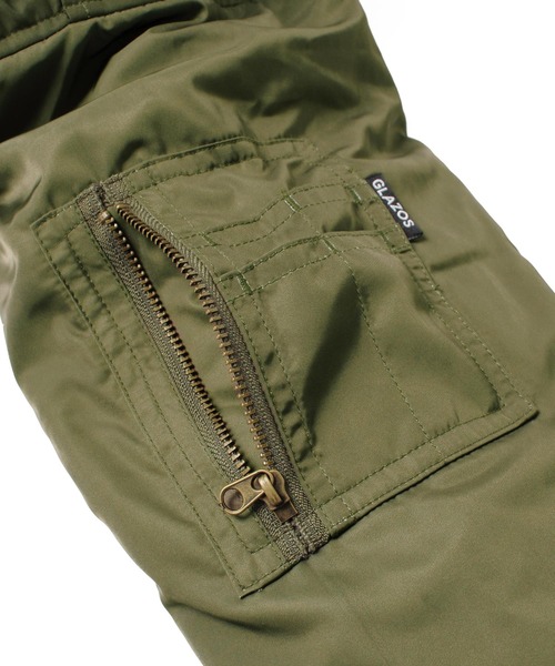 GLAZOS（グラソス）の「薄中綿入り・リバーシブルMA-1（MA-1・キッズ・ブラック/カーキ/ブラウン・130cm/140cm/150cm/160cm/170cm）」の17枚目の写真