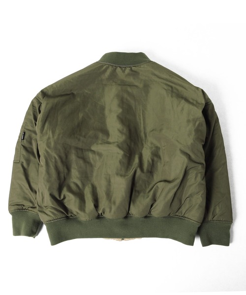 GLAZOS（グラソス）の「薄中綿入り・リバーシブルMA-1（MA-1・キッズ・ブラック/カーキ/ブラウン・130cm/140cm/150cm/160cm/170cm）」の13枚目の写真