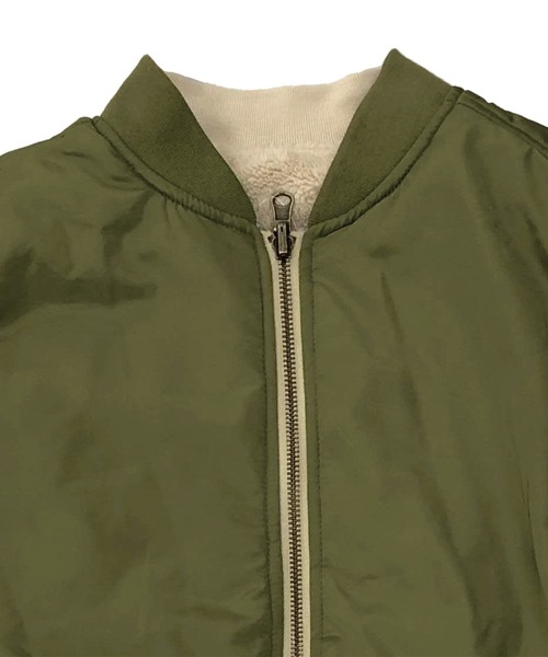 GLAZOS（グラソス）の「薄中綿入り・リバーシブルMA-1（MA-1・キッズ・ブラック/カーキ/ブラウン・130cm/140cm/150cm/160cm/170cm）」の22枚目の写真